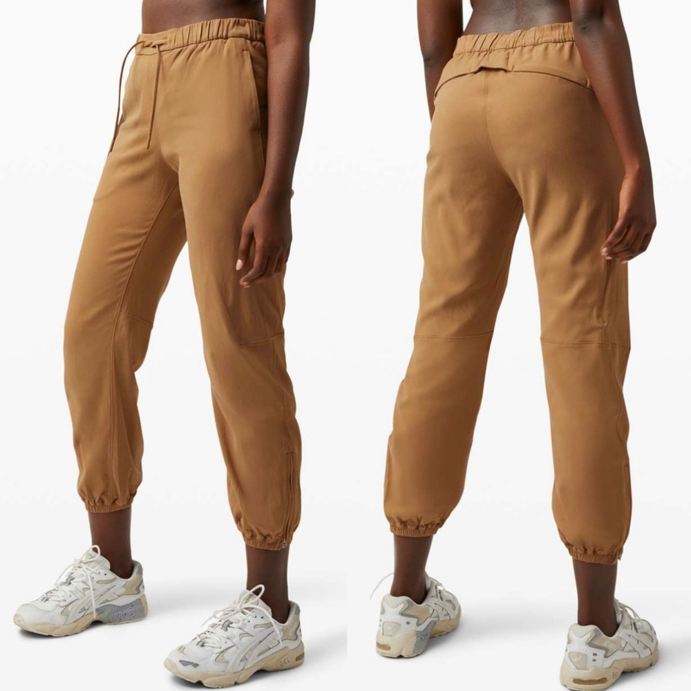Lululemon Essential Affinity Mid Rise Jogger 27" In Saddle Brown Sz 6 Athleisure